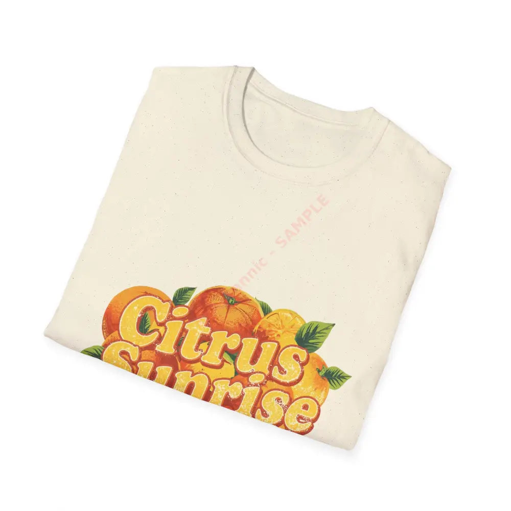 Citrus fruit T-shirt with radiant curved retro font T-Shirt