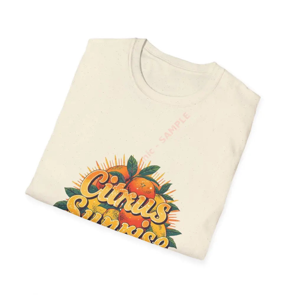 Citrus fruit T-shirt with radiant curved retro font T-Shirt