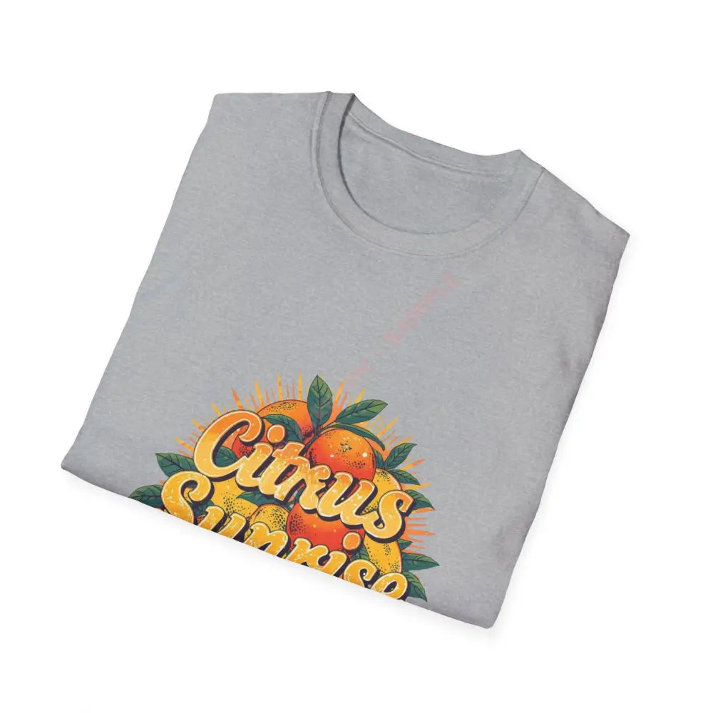 Citrus fruit T-shirt with radiant curved retro font T-Shirt