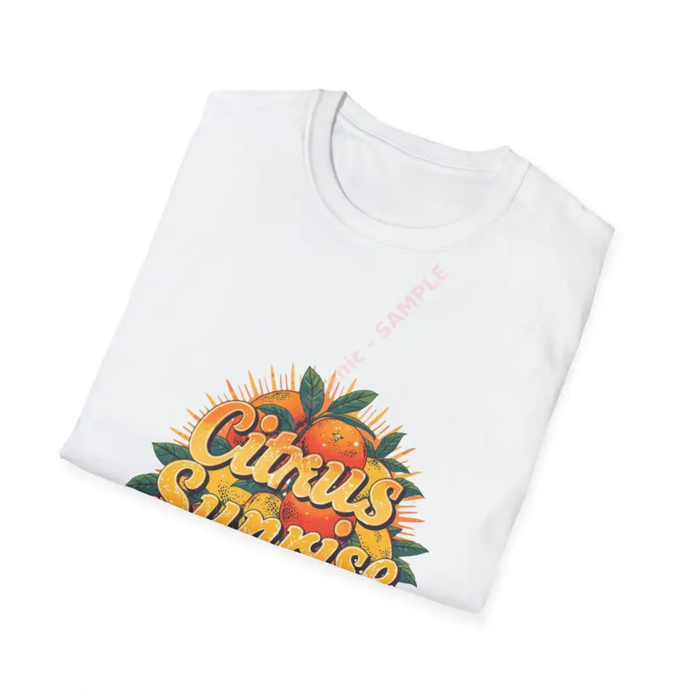 Citrus fruit T-shirt with radiant curved retro font T-Shirt