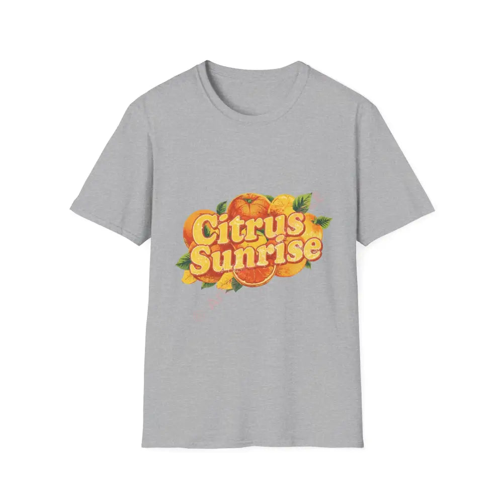 Citrus fruit T-shirt with radiant curved retro font Sport Grey / S T-Shirt