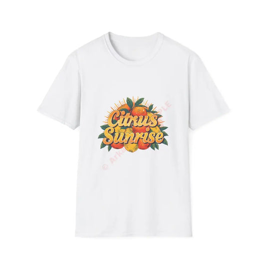 Citrus fruit T-shirt with radiant curved retro font White / S T-Shirt