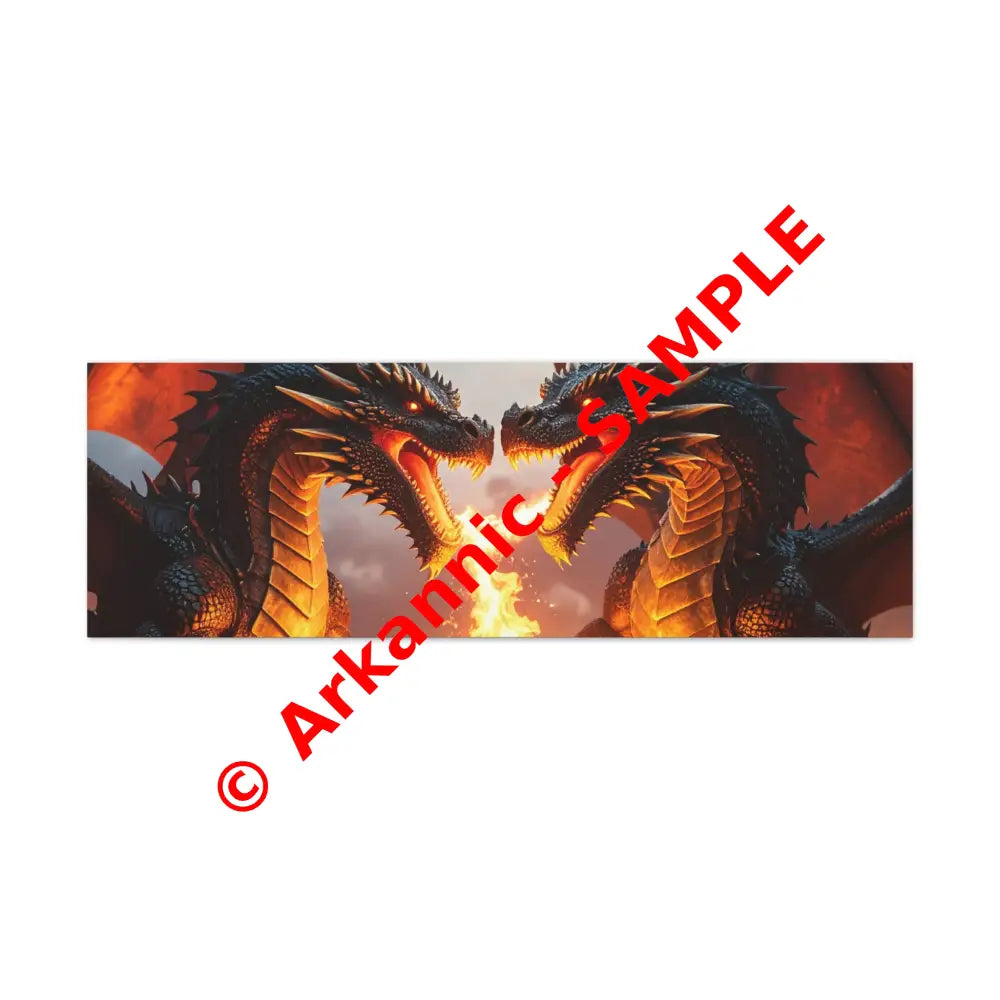 Dragons Fire Art Canvas Print Fantasy Wall Decor Dragon Lovers Gift Gothic Artwork Unique Home Decoration Fantasy Art