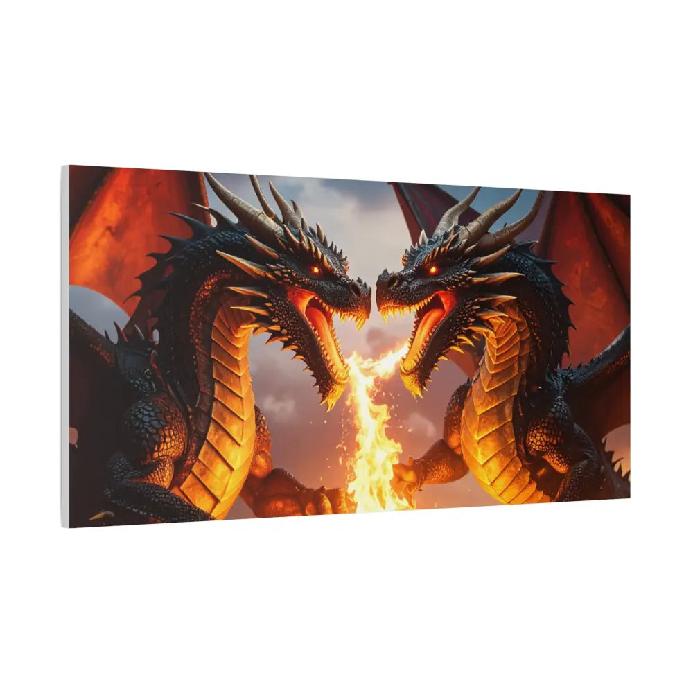 Dragons Fire Art Canvas Print Fantasy Wall Decor Dragon Lovers Gift Gothic Artwork Unique Home Decoration Fantasy Art