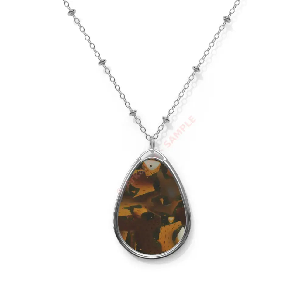 Elegant Oval Necklace with Unique Design Perfect for Everyday Wear Gifts for Her Fashion Accessory Anniversary Gift