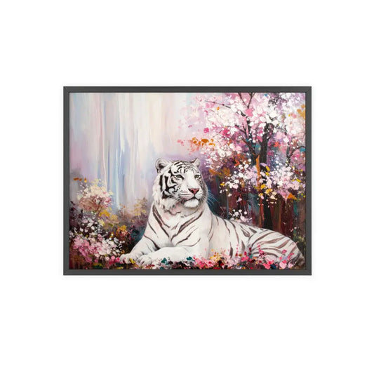 Elegant Tiger Art Poster with Wooden Frame | Wall Decor Home Aesthetic Gift for Animal Lovers Modern Art for Living