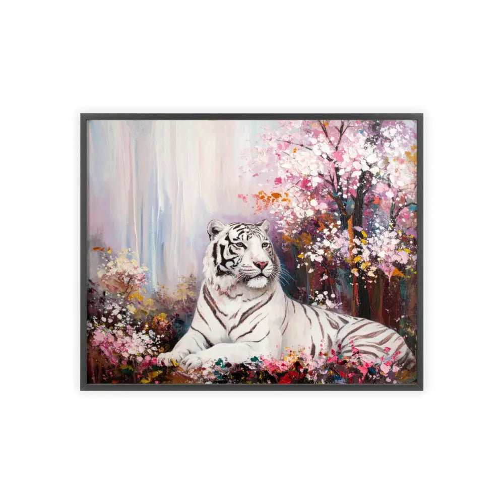 Elegant Tiger Art Poster with Wooden Frame | Wall Decor Home Aesthetic Gift for Animal Lovers Modern Art for Living