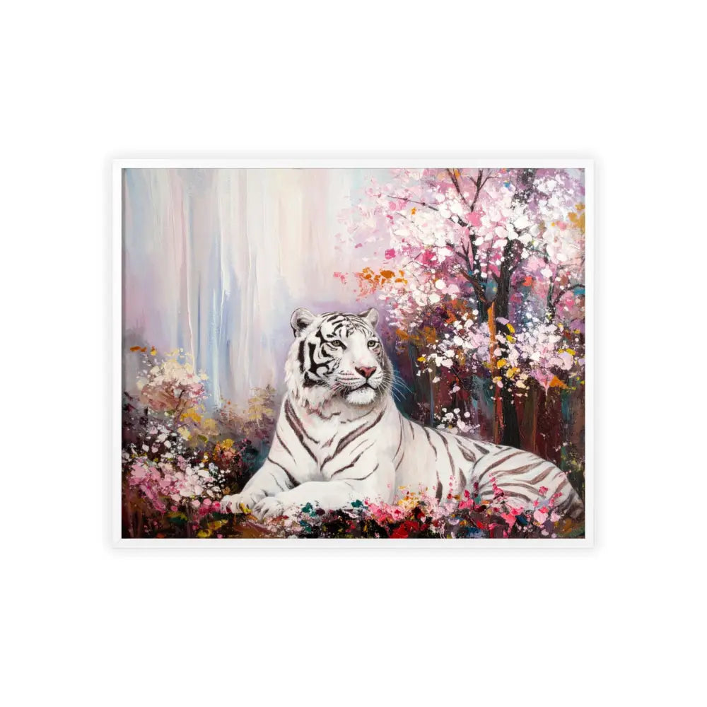 Elegant Tiger Art Poster with Wooden Frame | Wall Decor Home Aesthetic Gift for Animal Lovers Modern Art for Living