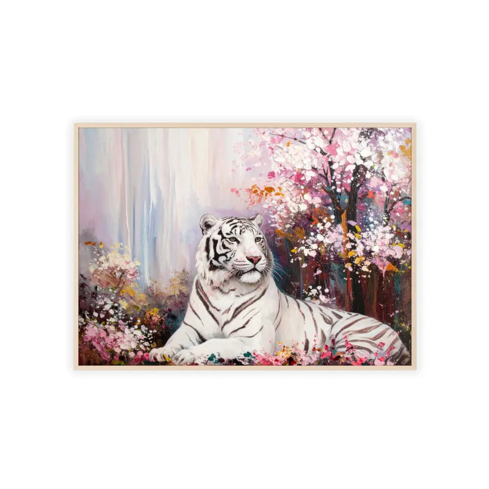 Elegant Tiger Art Poster with Wooden Frame | Wall Decor Home Aesthetic Gift for Animal Lovers Modern Art for Living