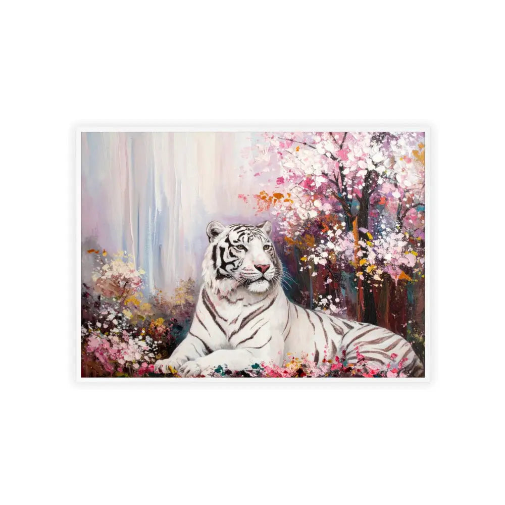 Elegant Tiger Art Poster with Wooden Frame | Wall Decor Home Aesthetic Gift for Animal Lovers Modern Art for Living