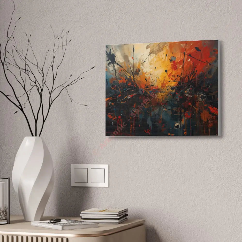 End of the World Abstract Canvas Wall Art Colorful Artwork Canvas