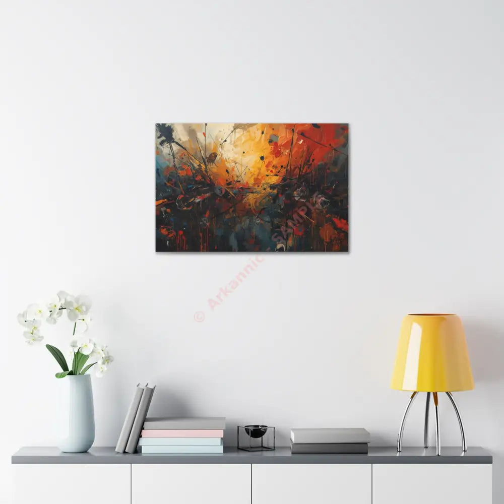 End of the World Abstract Canvas Wall Art Colorful Artwork Canvas