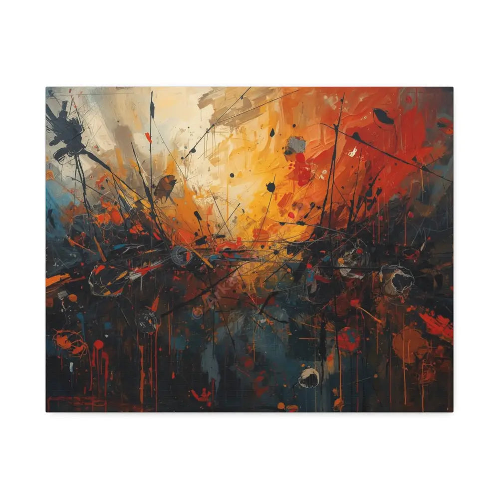 End of the World Abstract Canvas Wall Art Colorful Artwork 20″ x 16″ (Horizontal) / 1.5’’ Canvas
