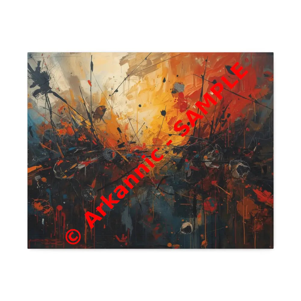 End of the World Abstract Canvas Wall Art Colorful Artwork 20″ x 16″ (Horizontal) / 1.5’’ Canvas