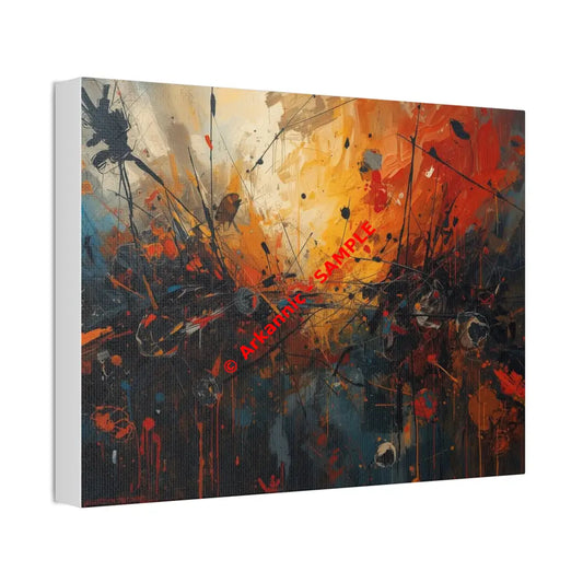 End of the World Abstract Canvas Wall Art Colorful Artwork Canvas