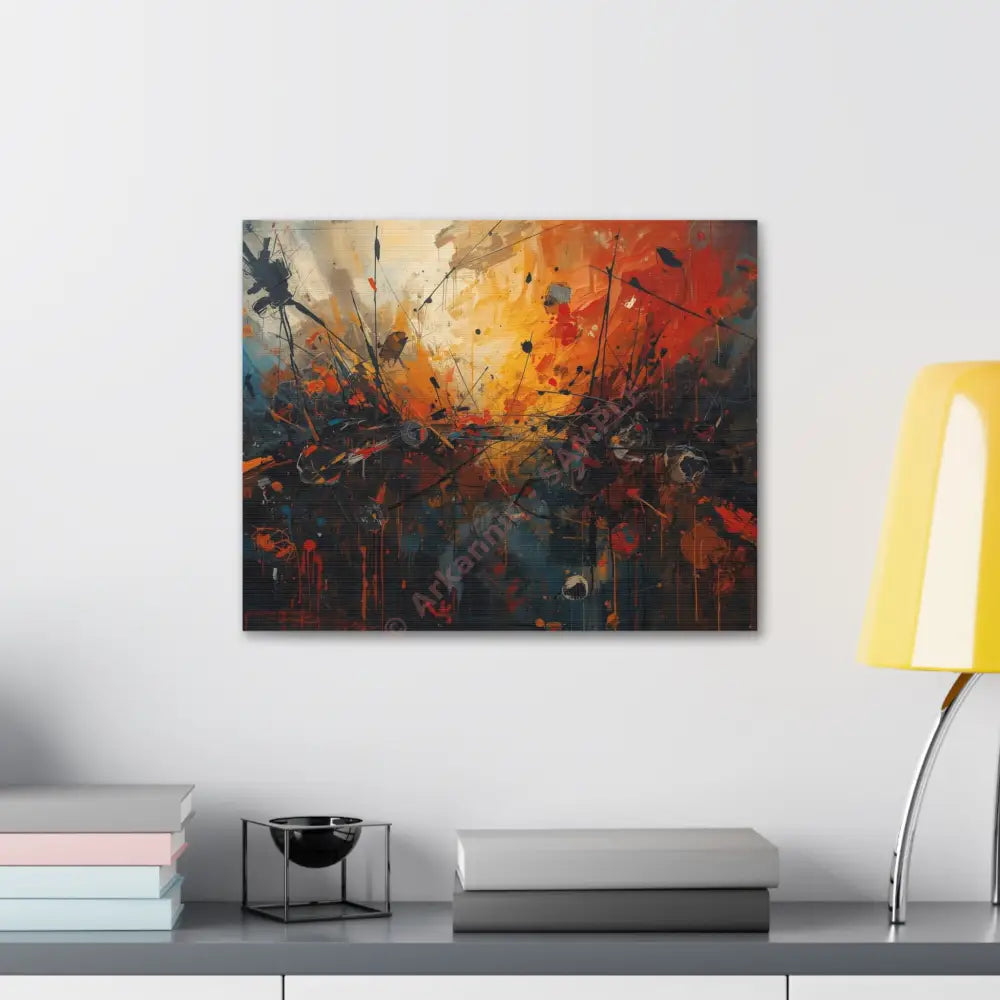 End of the World Abstract Canvas Wall Art Colorful Artwork Canvas