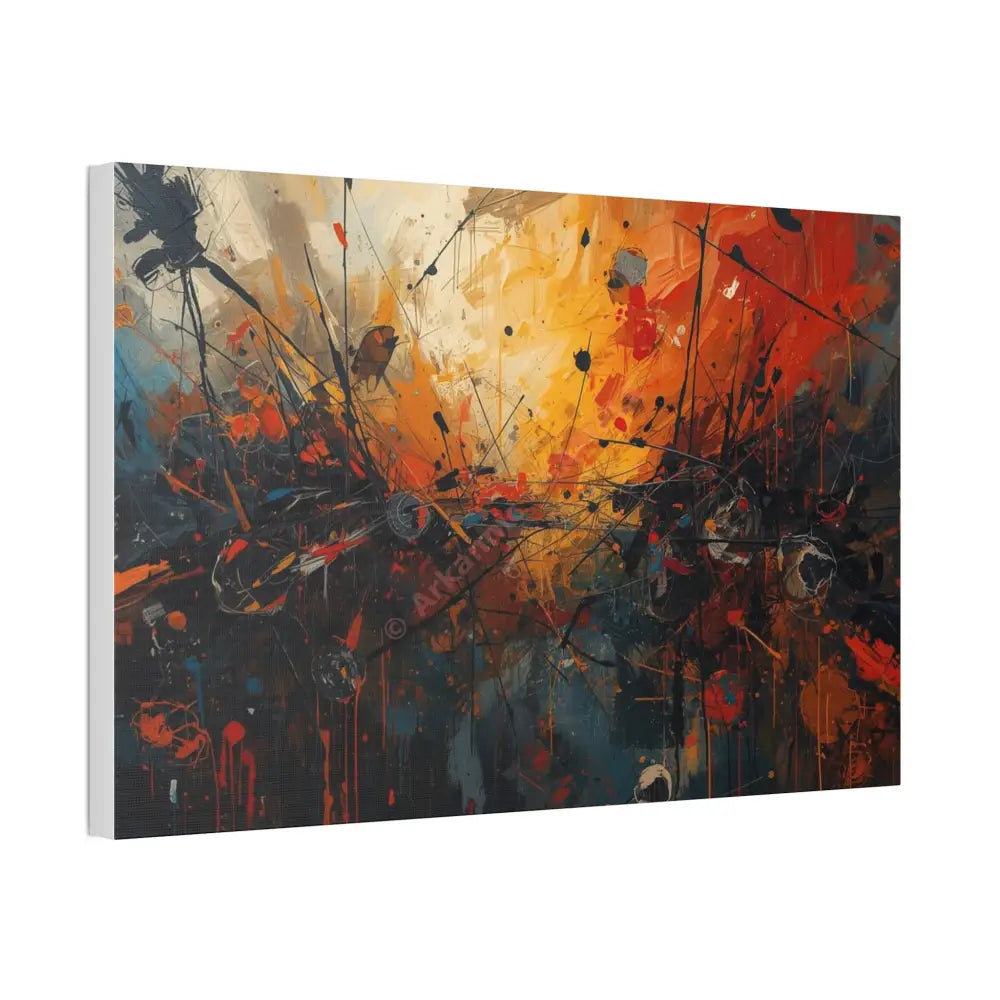 End of the World Abstract Canvas Wall Art Colorful Artwork Canvas