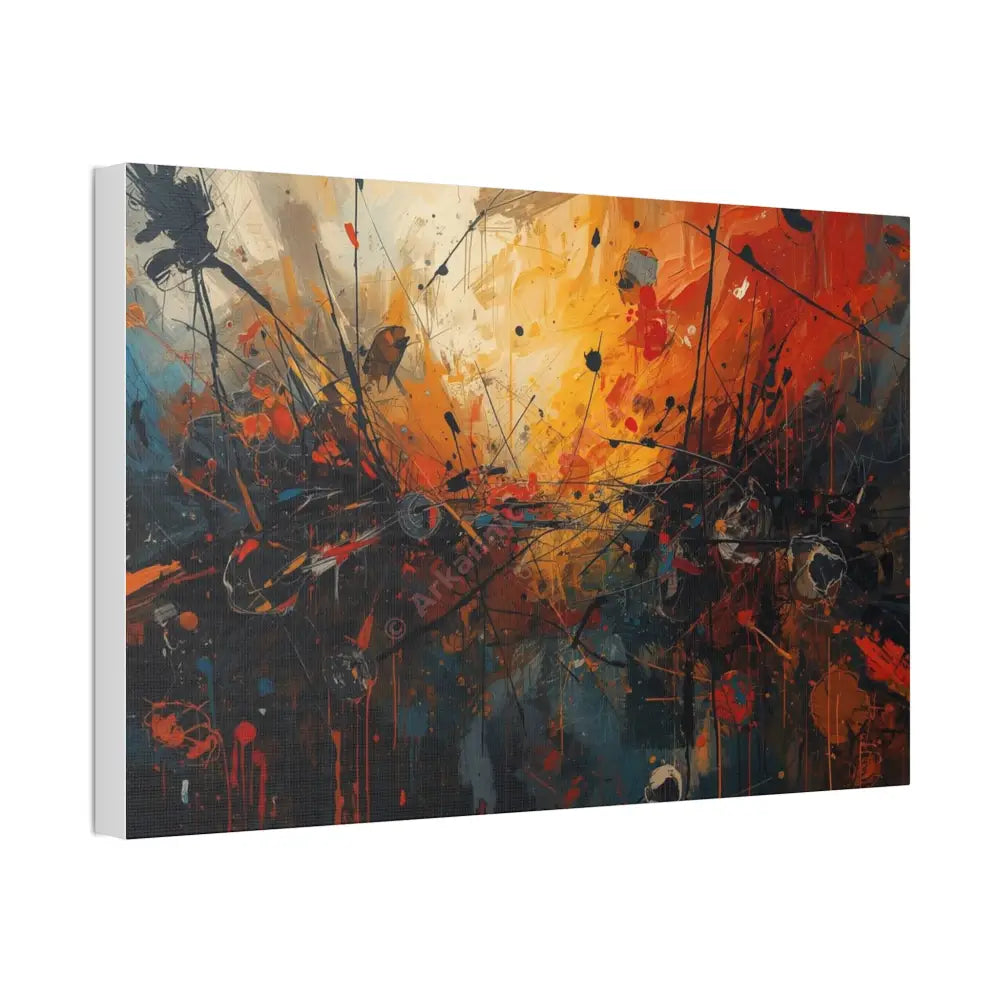 End of the World Abstract Canvas Wall Art Colorful Artwork Canvas