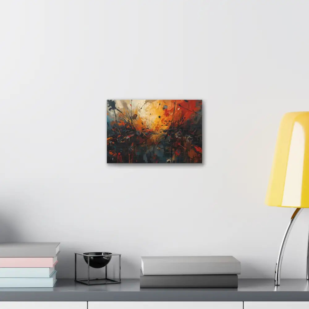 End of the World Abstract Canvas Wall Art Colorful Artwork Canvas