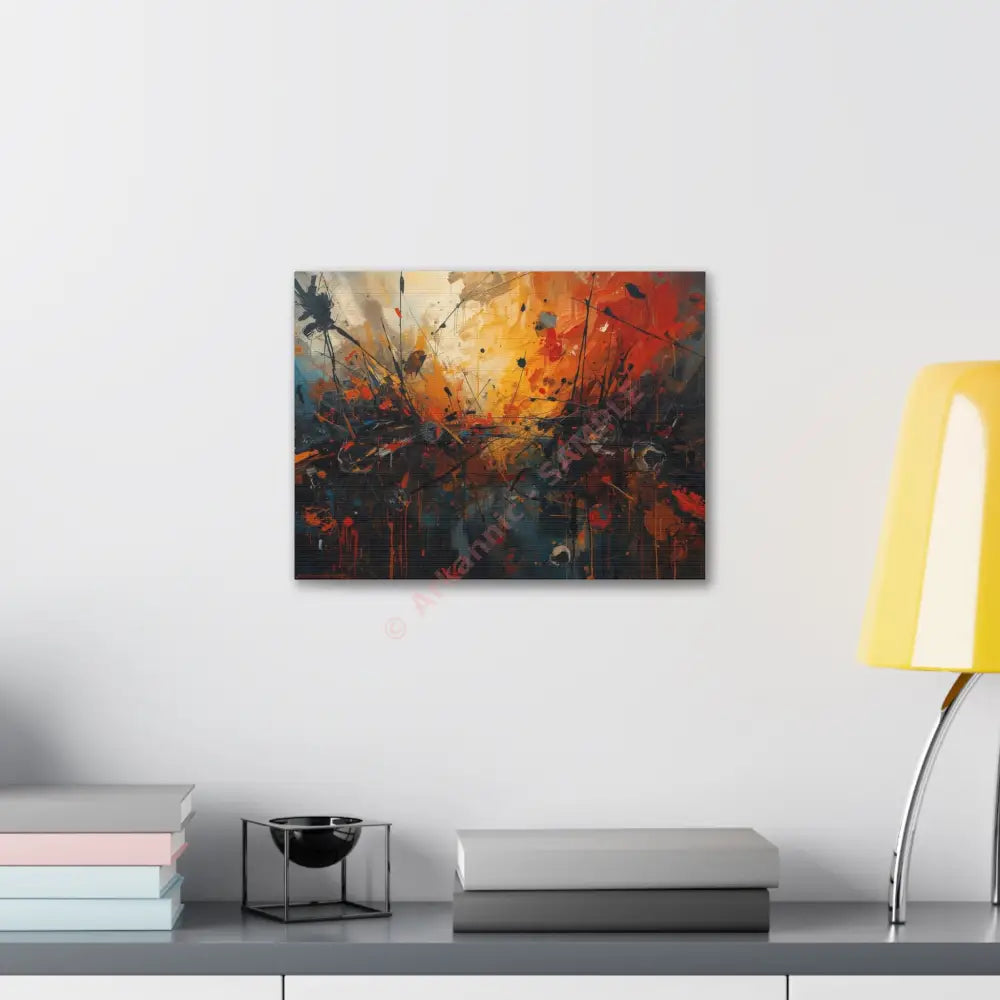 End of the World Abstract Canvas Wall Art Colorful Artwork Canvas