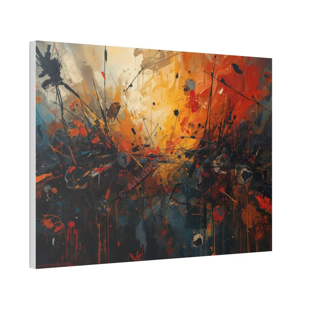 End of the World Abstract Canvas Wall Art Colorful Artwork Canvas