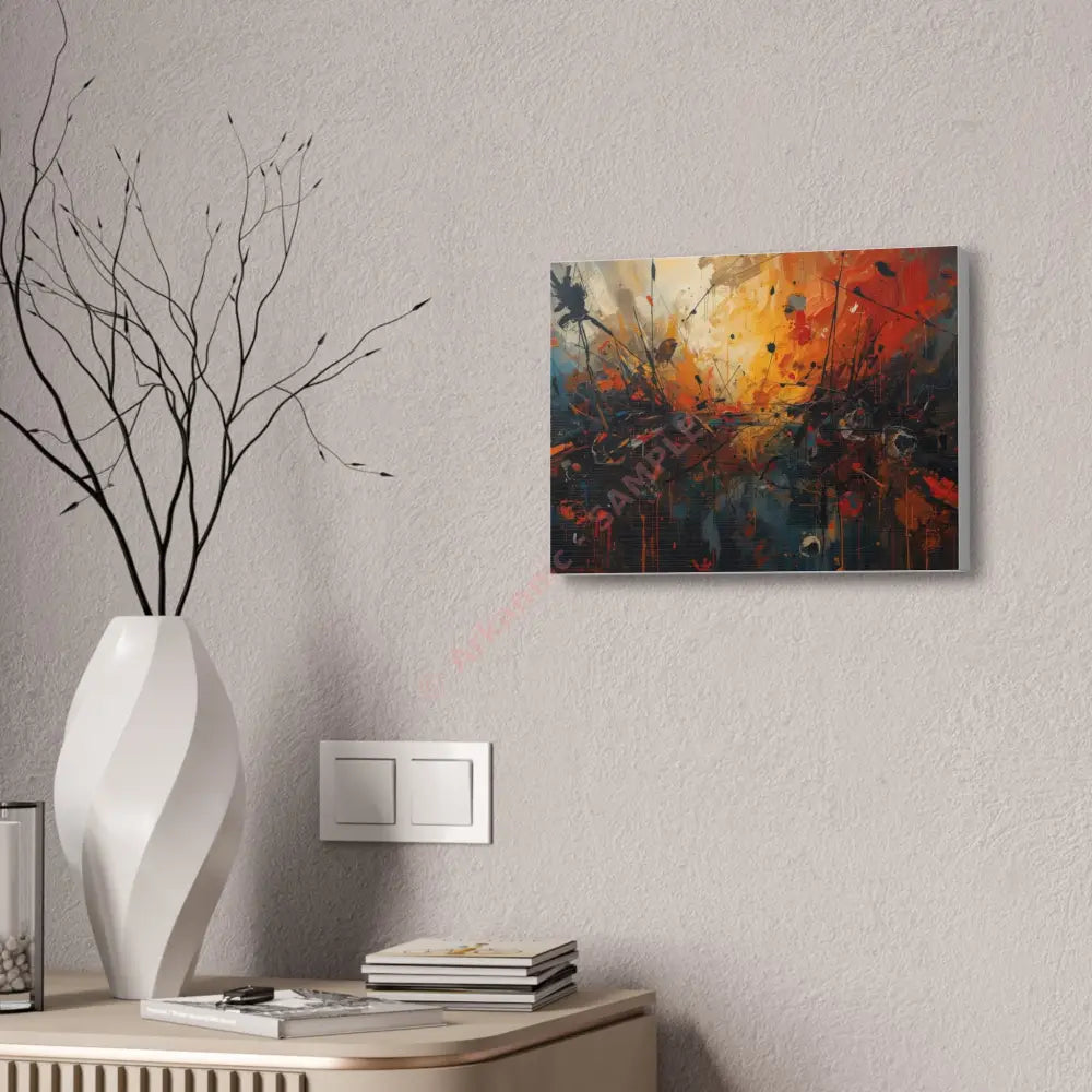End of the World Abstract Canvas Wall Art Colorful Artwork Canvas