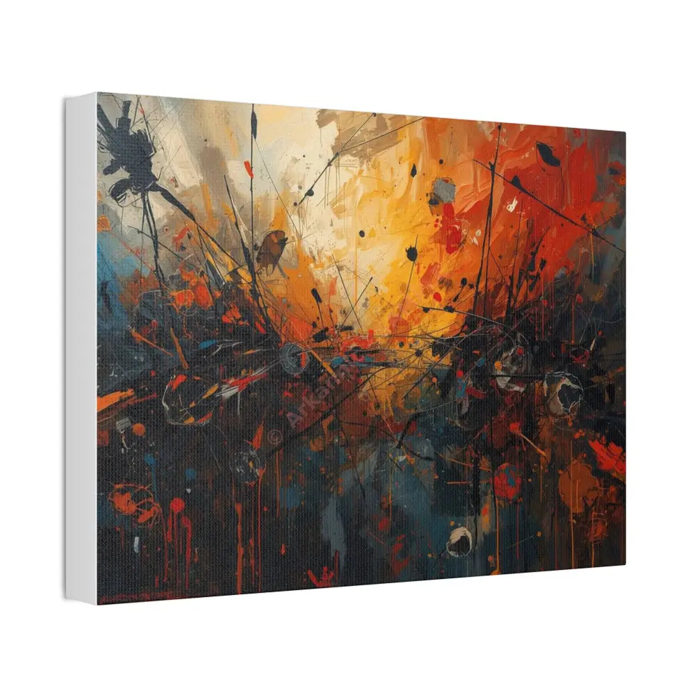 End of the World Abstract Canvas Wall Art Colorful Artwork Canvas