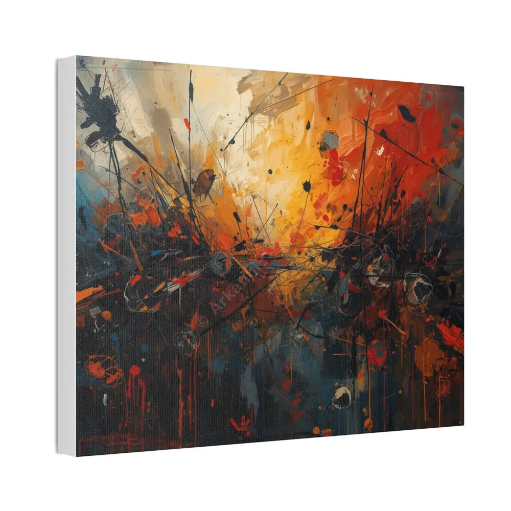 End of the World Abstract Canvas Wall Art Colorful Artwork Canvas