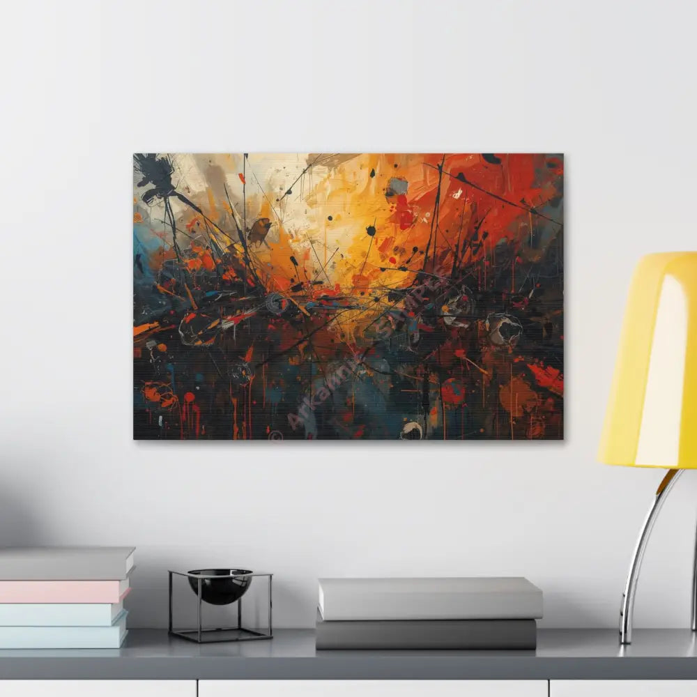 End of the World Abstract Canvas Wall Art Colorful Artwork Canvas