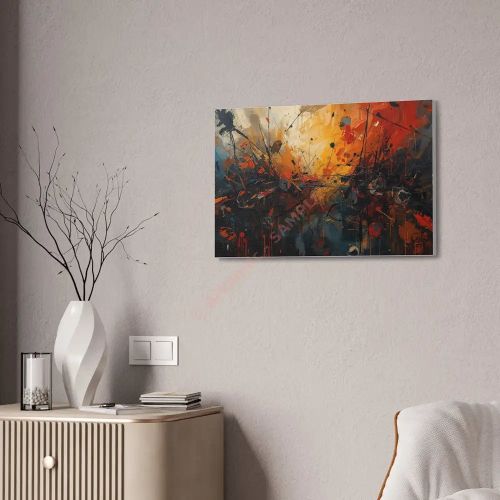 End of the World Abstract Canvas Wall Art Colorful Artwork Canvas