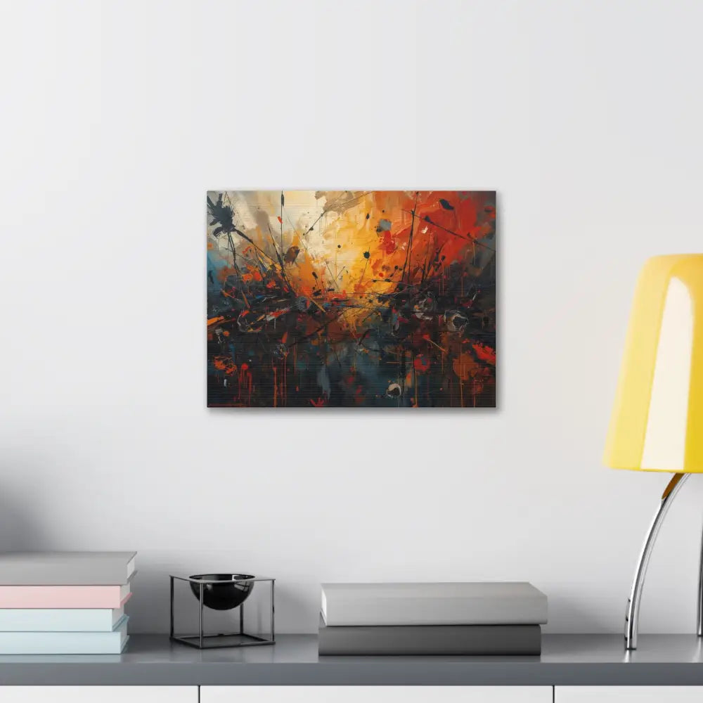 End of the World Abstract Canvas Wall Art Colorful Artwork Canvas