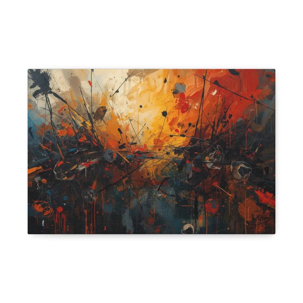 End of the World Abstract Canvas Wall Art Colorful Artwork Canvas