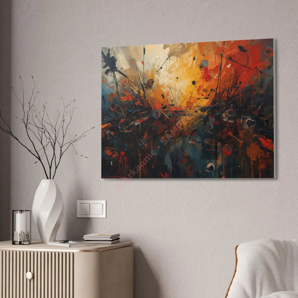 End of the World Abstract Canvas Wall Art Colorful Artwork Canvas