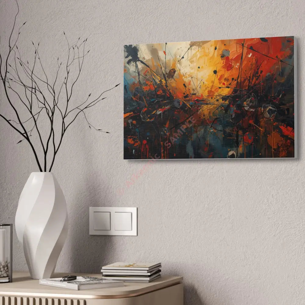 End of the World Abstract Canvas Wall Art Colorful Artwork Canvas