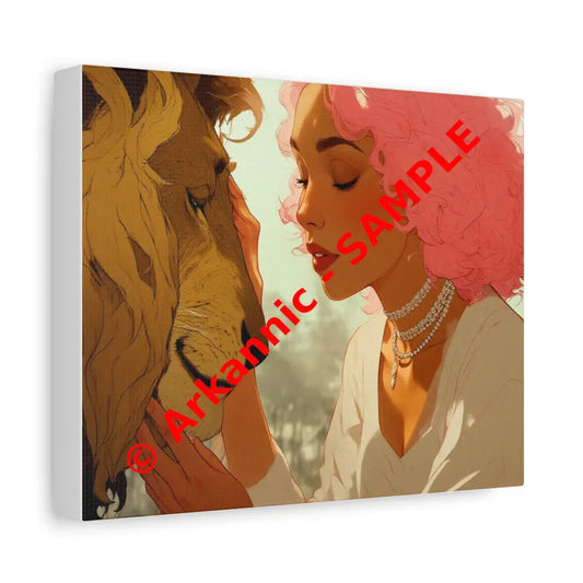 Ethereal Harmony: Whispers of the Golden Pride Digital Dreamscape IllustrationCanvas 10’’ x 8’’ (Horizontal) / 1.25’’
