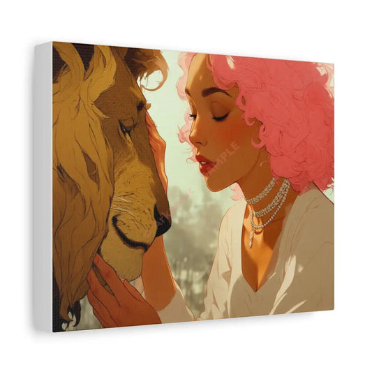 Ethereal Harmony: Whispers of the Golden Pride Digital Dreamscape IllustrationCanvas 10’’ x 8’’ (Horizontal) / 1.25’’