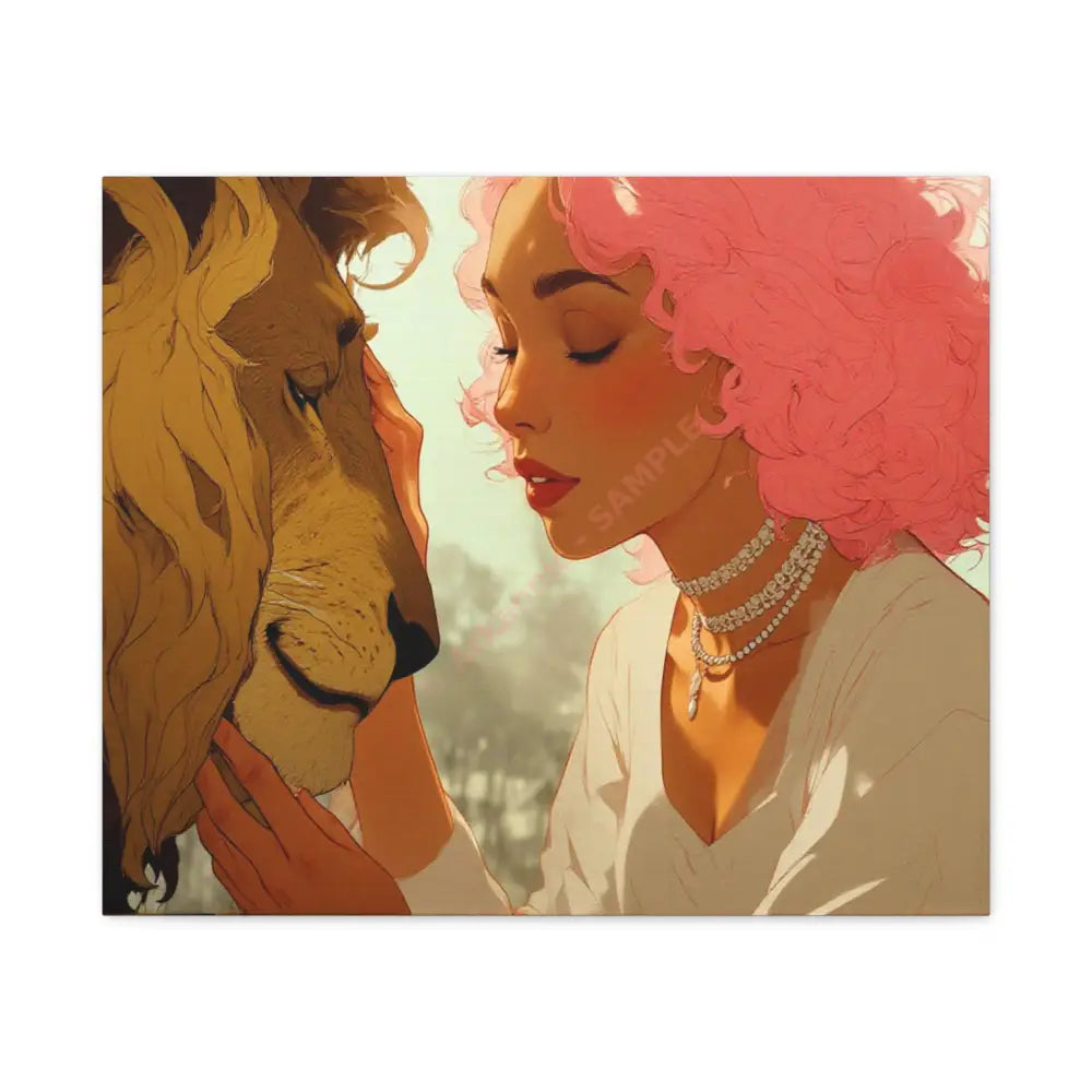 Ethereal Harmony: Whispers of the Golden Pride Digital Dreamscape IllustrationCanvas 24’’ x 20’’ (Horizontal) / 1.25’’