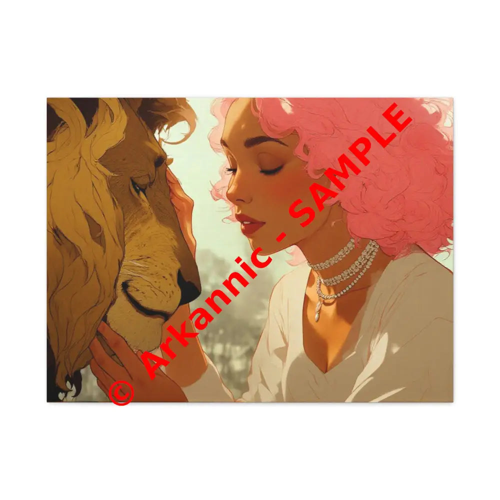 Ethereal Harmony: Whispers of the Golden Pride Digital Dreamscape IllustrationCanvas 32’’ x 24’’ (Horizontal) / 1.25’’