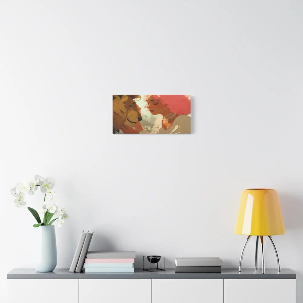 Ethereal Harmony: Whispers of the Golden Pride Digital Dreamscape IllustrationCanvas Canvas