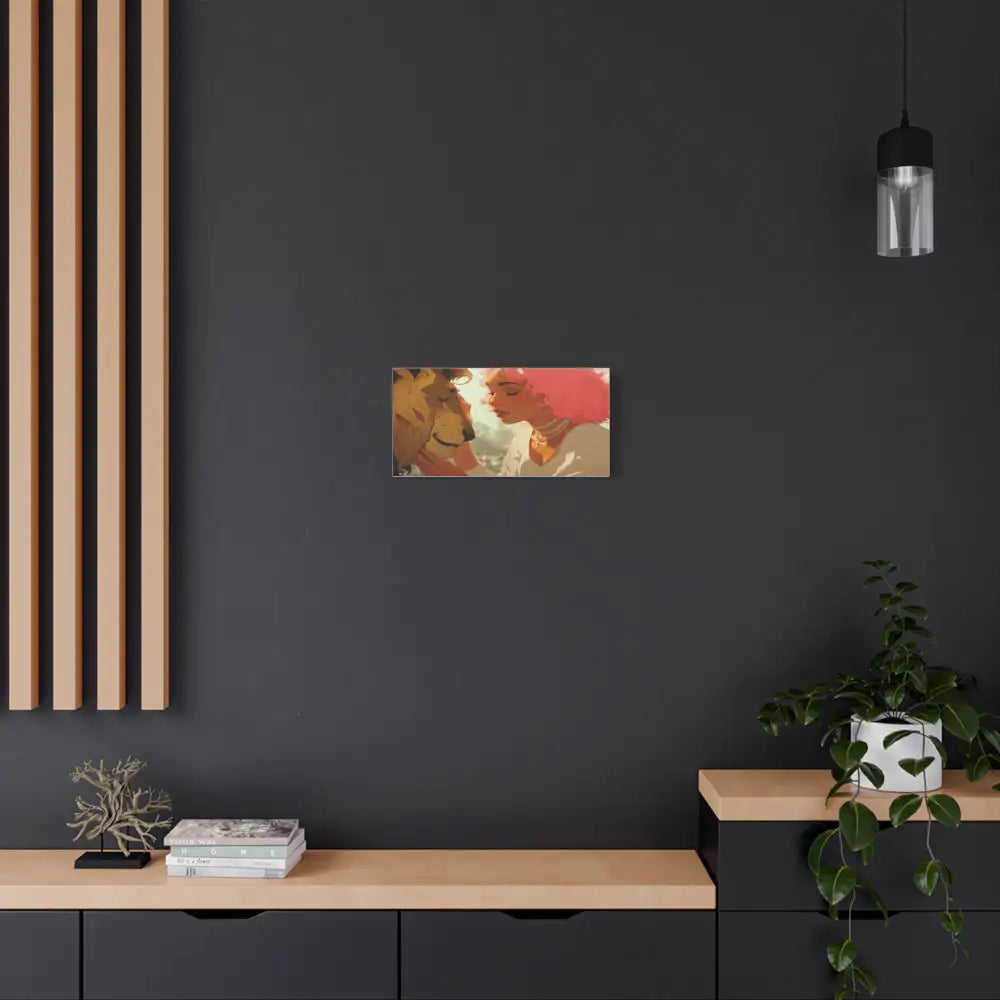 Ethereal Harmony: Whispers of the Golden Pride Digital Dreamscape IllustrationCanvas Canvas