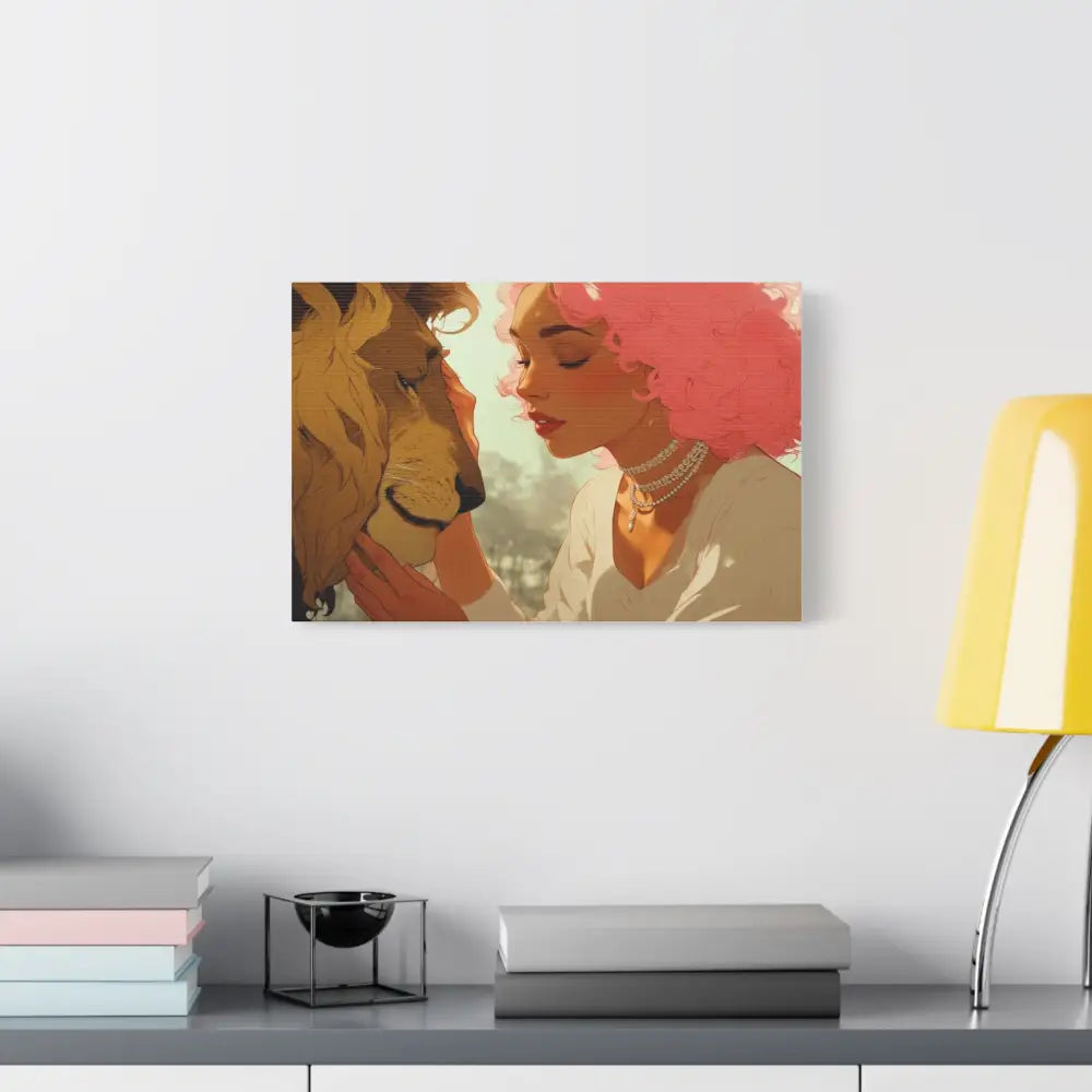 Ethereal Harmony: Whispers of the Golden Pride Digital Dreamscape IllustrationCanvas Canvas
