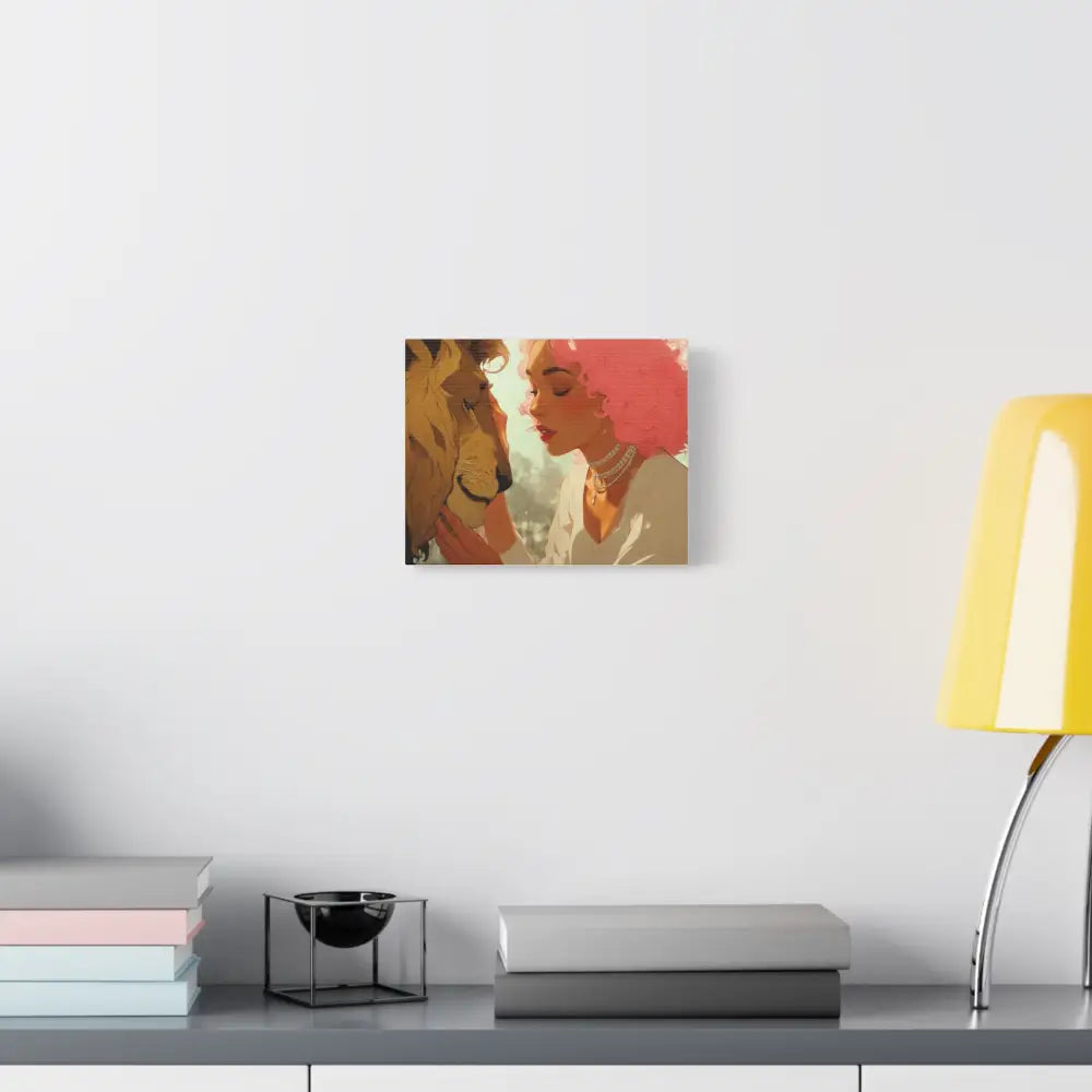 Ethereal Harmony: Whispers of the Golden Pride Digital Dreamscape IllustrationCanvas Canvas
