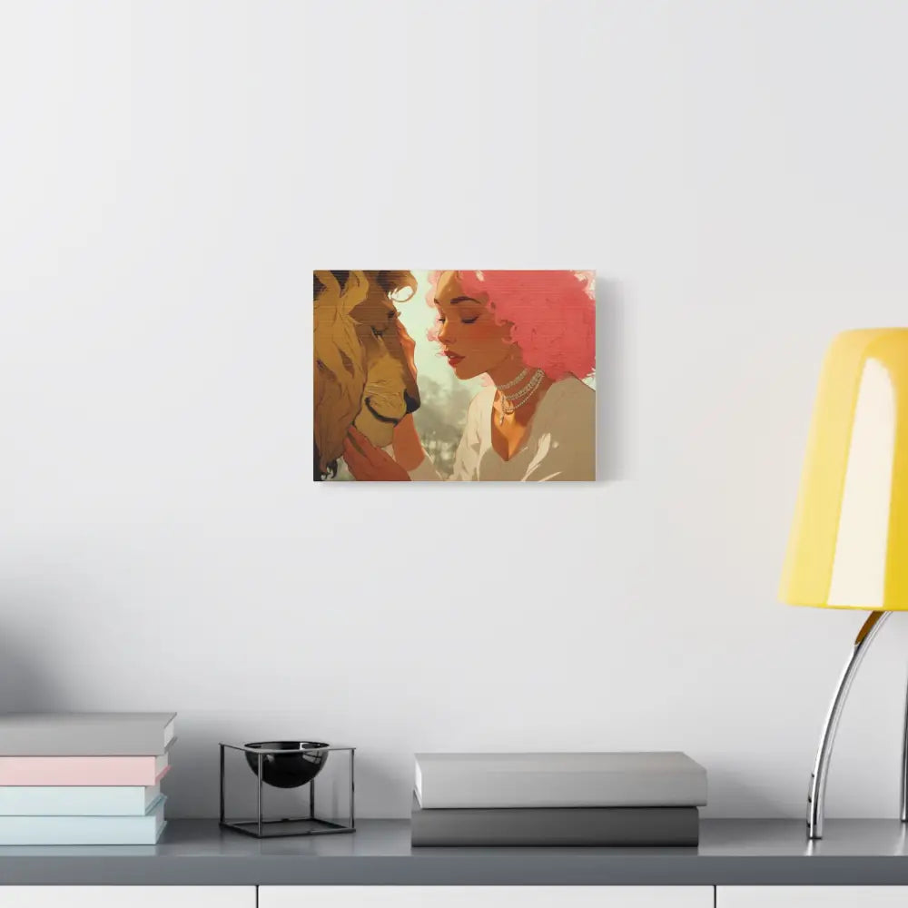 Ethereal Harmony: Whispers of the Golden Pride Digital Dreamscape IllustrationCanvas Canvas