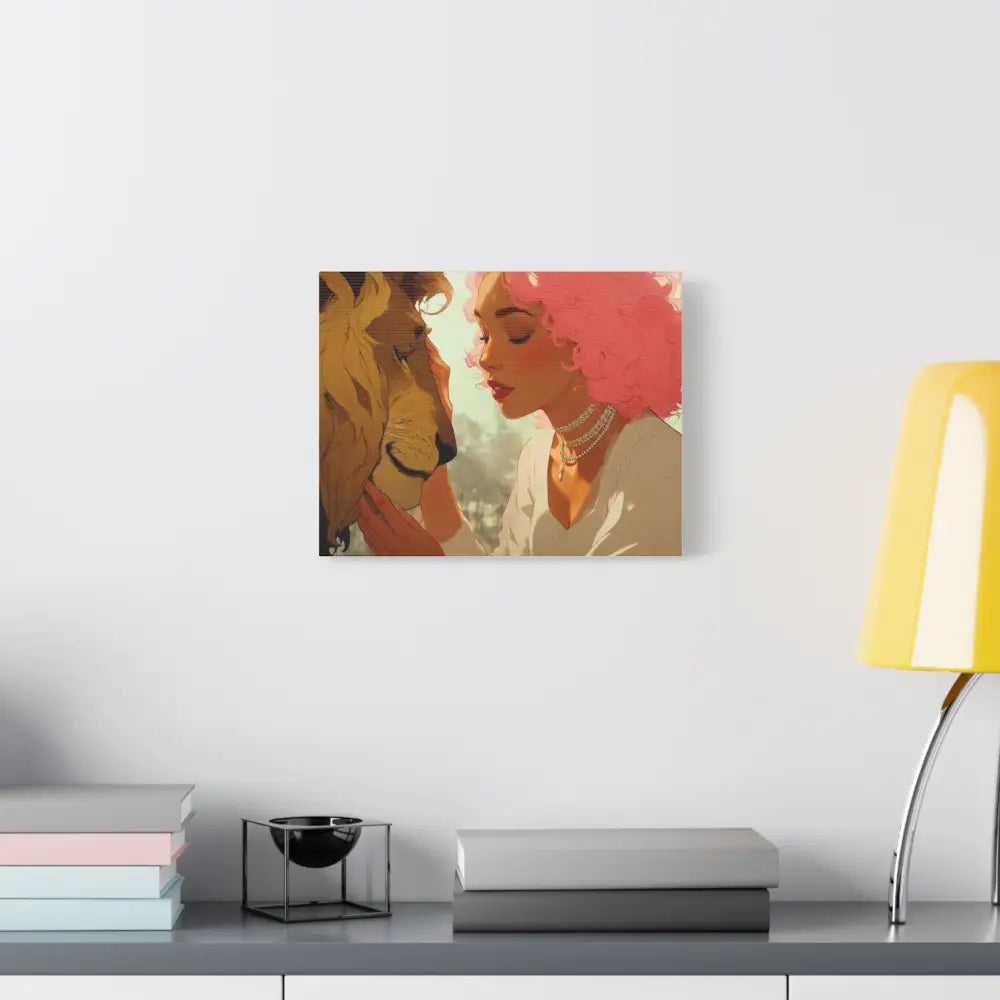 Ethereal Harmony: Whispers of the Golden Pride Digital Dreamscape IllustrationCanvas Canvas