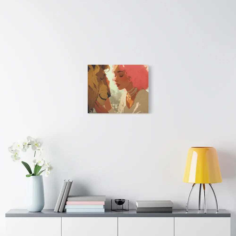 Ethereal Harmony: Whispers of the Golden Pride Digital Dreamscape IllustrationCanvas Canvas