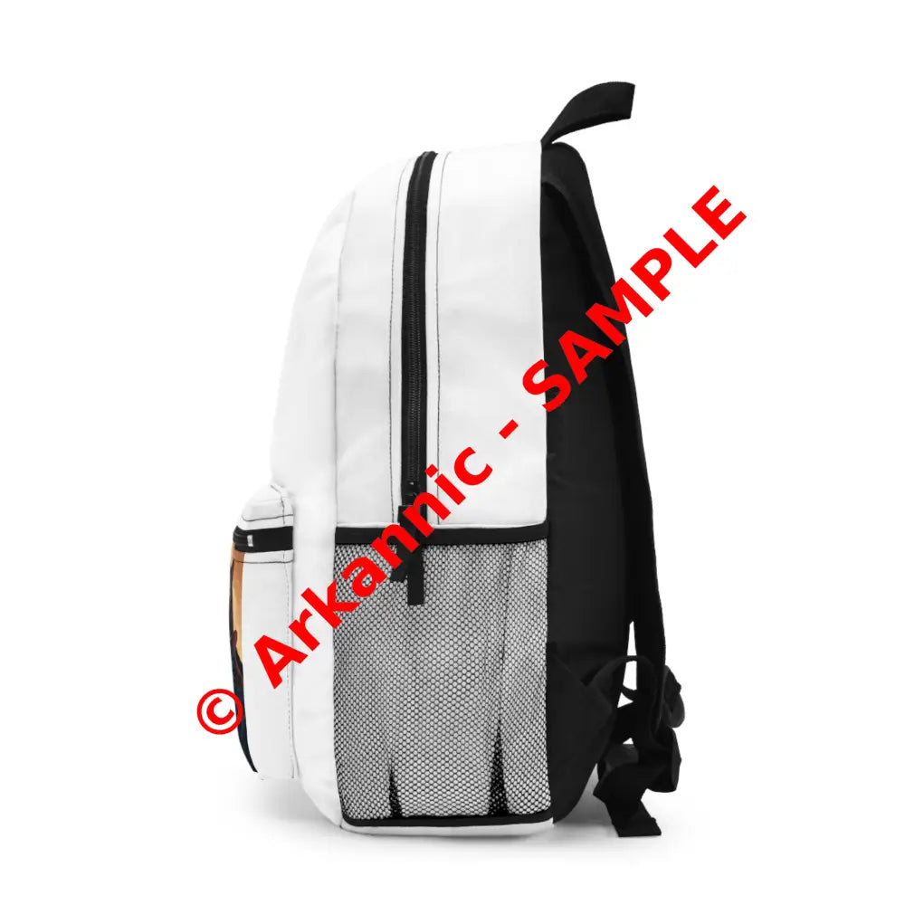 Feline Mystique: Ethereal Companion Portrait Digital Art Elegance Backpack One size Bags