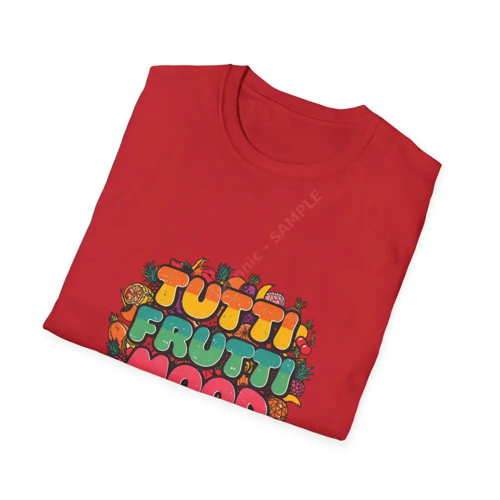 Funky fruit mix T-shirt with psychedelic retro font Positive Vibes Tee Casual Wear Gift for Friends Summer Style