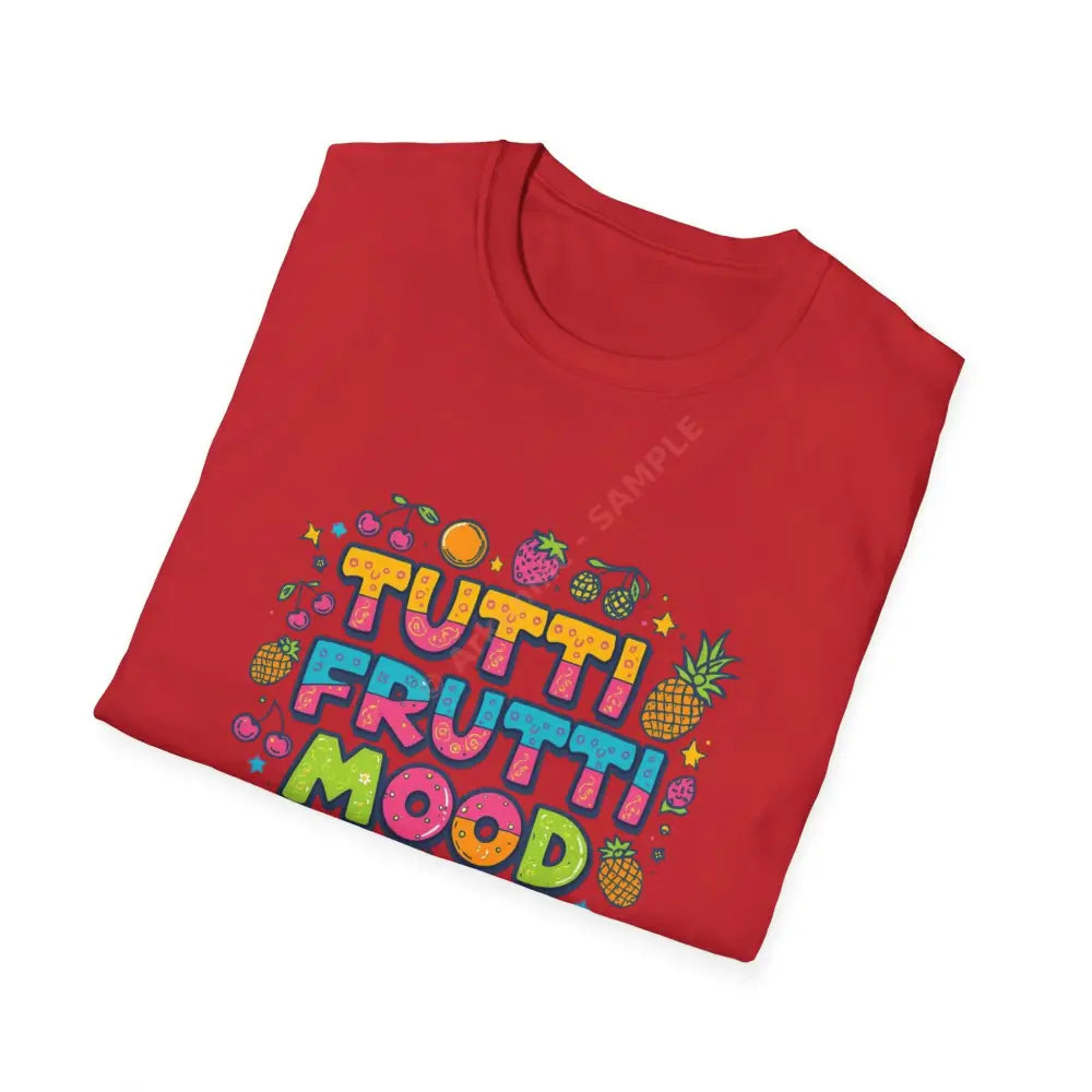 Funky fruit mix T-shirt with psychedelic retro font Positive Vibes Tee Casual Wear Gift for Friends Summer Style