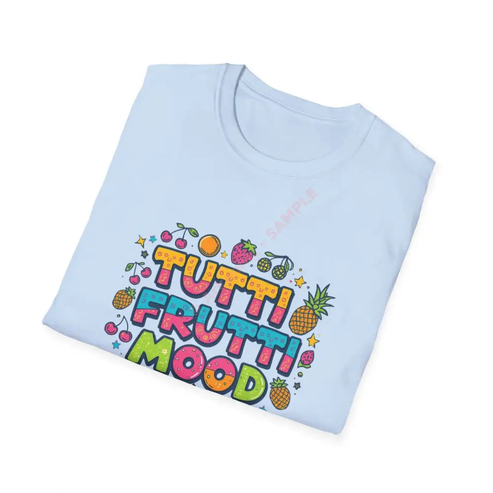 Funky fruit mix T-shirt with psychedelic retro font Positive Vibes Tee Casual Wear Gift for Friends Summer Style