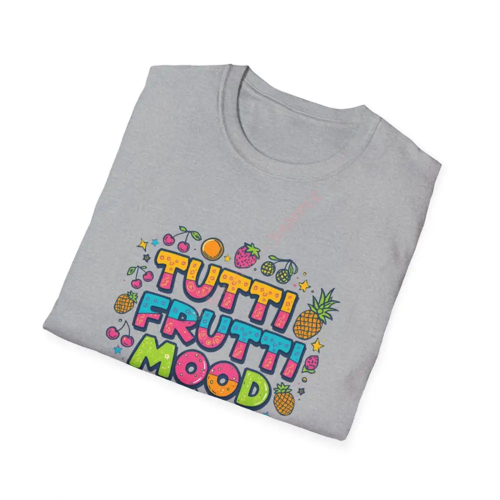 Funky fruit mix T-shirt with psychedelic retro font Positive Vibes Tee Casual Wear Gift for Friends Summer Style